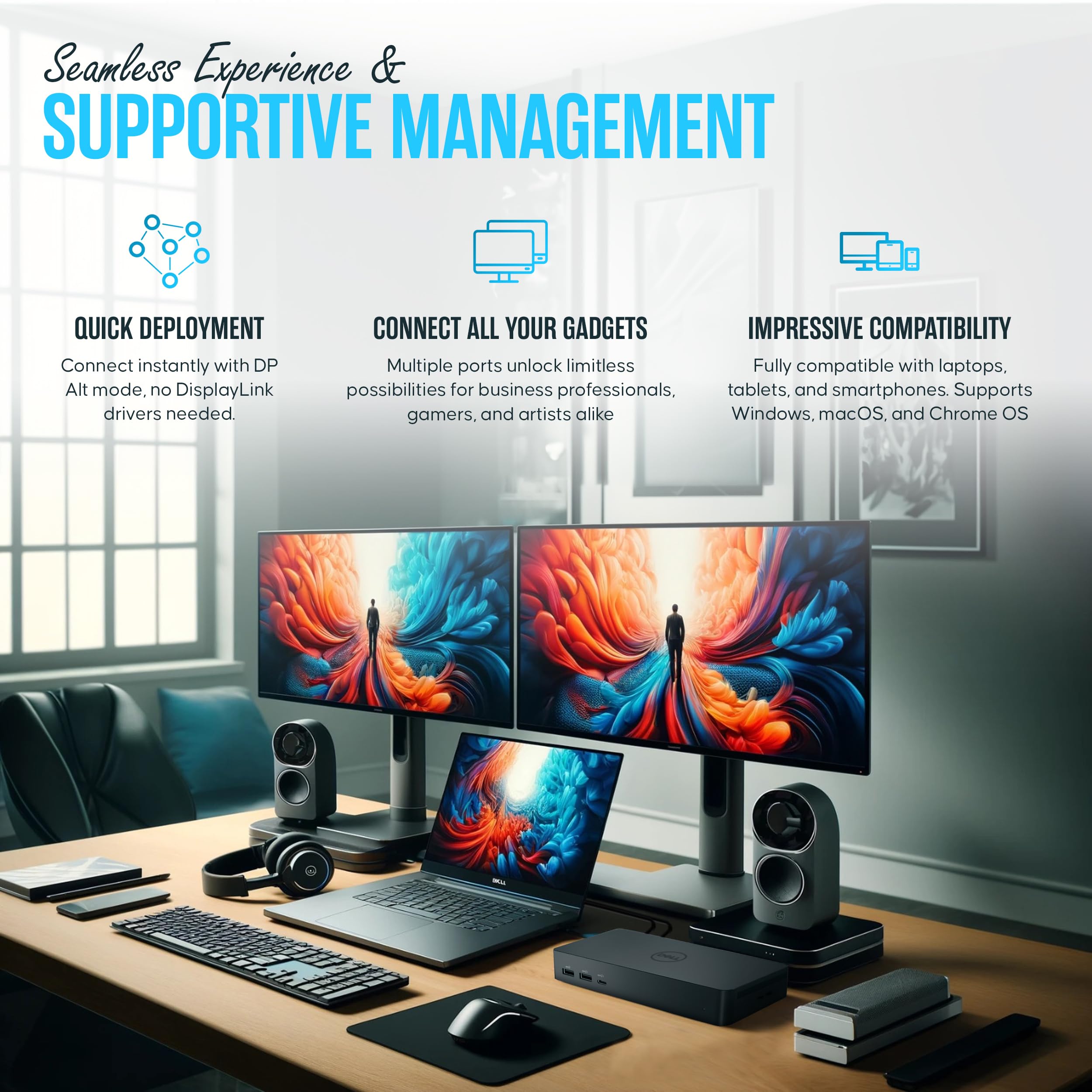 Wd22Tb4 Dell Docking Station Thunderbolt 4 Dock   1 Year Warranty   Dell Dock Station With 180W Dell Ac Adapter, Hdmi Cable, Dis